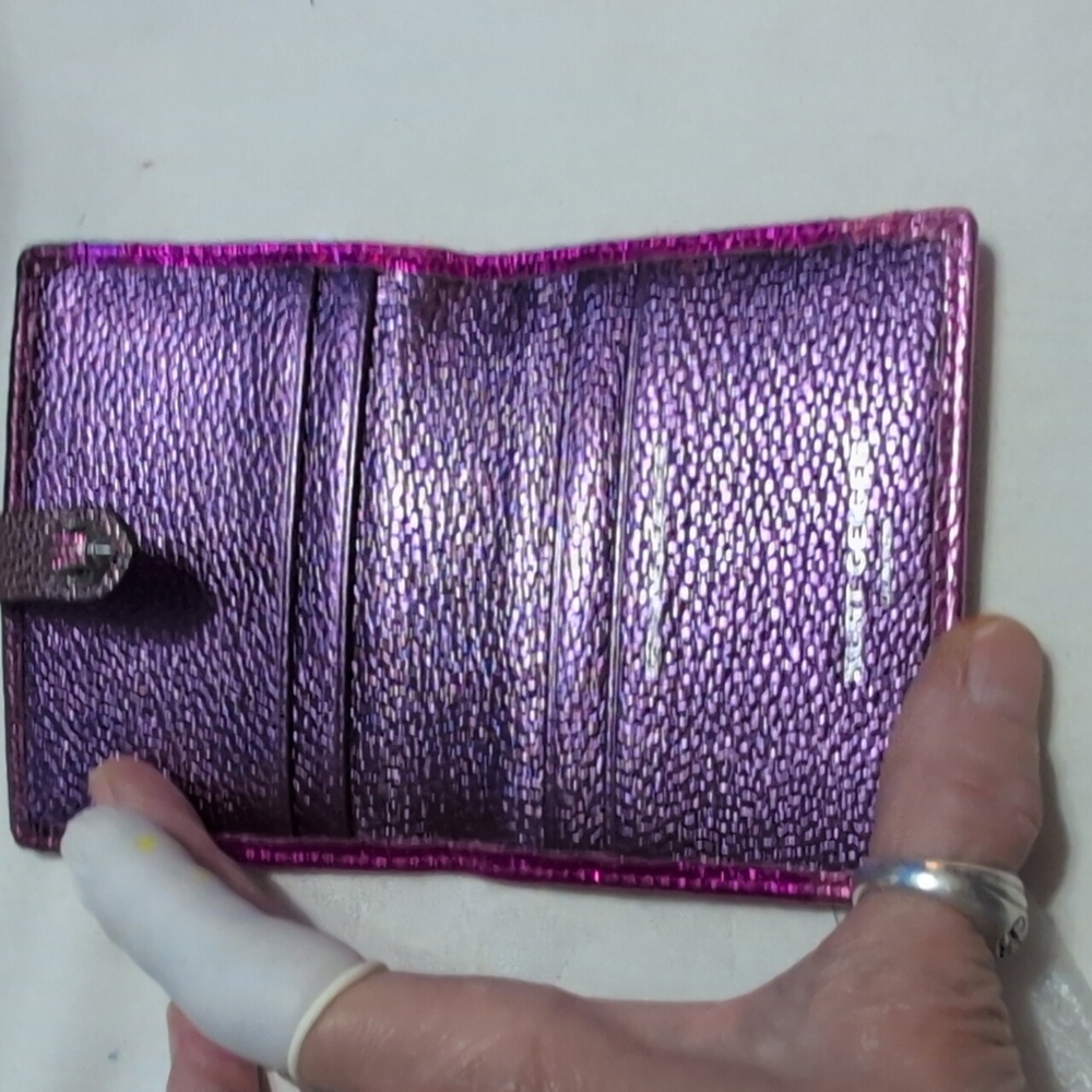 Kurt Geiger London Kensington Multi Card Holder In Metallic Fuchsia Leather❤️‍🔥 - Picture 8 of 9